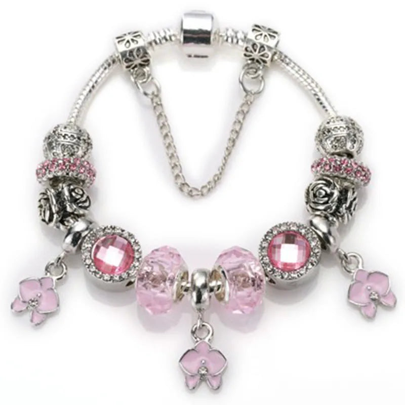Cherry Blossoms Charm Bracelets