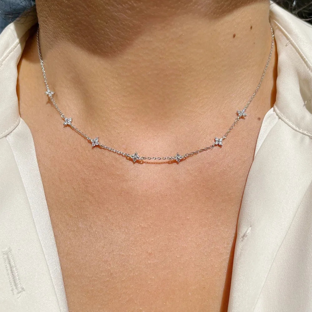 Stainless Steel Zircon Necklaces