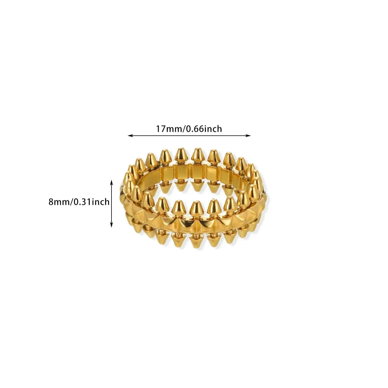 Elegant Stainless Steel Big Bloom Flower Rings