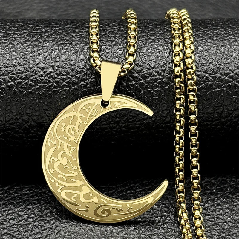 Crescent Moon Pendant Necklace
