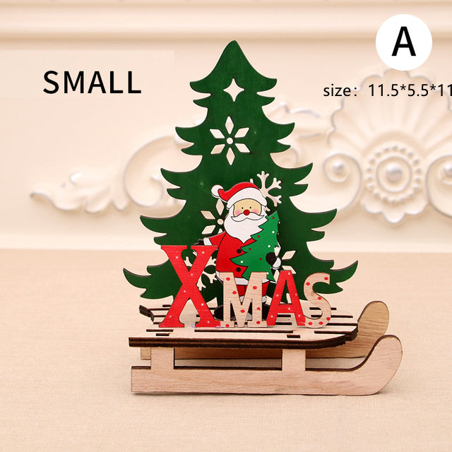 Christmas Decorations Wooden Celebrity Gift Box Ornaments