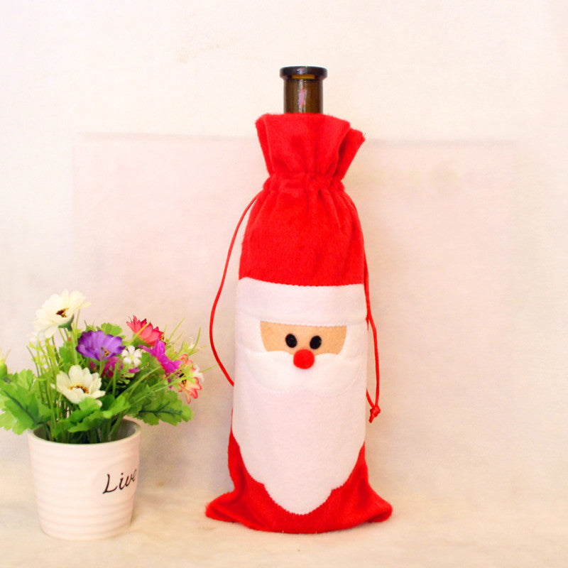 Christmas Decorations Santa Claus Wine Bottle Set Wine Bag